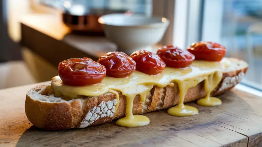 Ved I ikke hvad I skal servere til aperitif? Prøv denne lækre fyldte baguette!